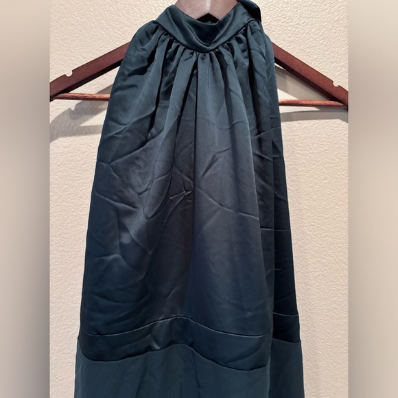 AFTER SIX 6834 HIGH NECK HALTER 2 TONE GOWN, size 24W, Evergreen, Holidays Event - Picture 3 of 11
